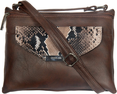 

Esbeda Women Casual Brown PU Sling Bag