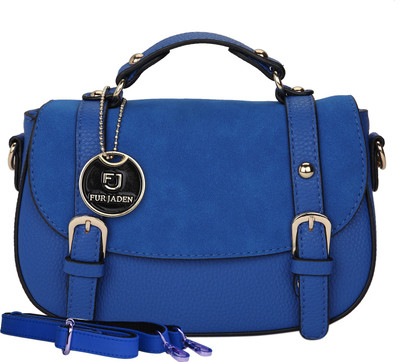 

Fur Jaden Women Casual Blue PU Sling Bag