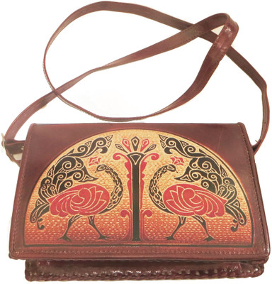 

Banga Bhandar Women Casual Beige, Brown Genuine Leather Sling Bag