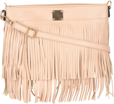 

Kleio Women Casual Beige PU Sling Bag