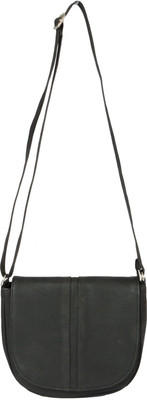 

Etiquette Women Casual Black Genuine Leather Sling Bag