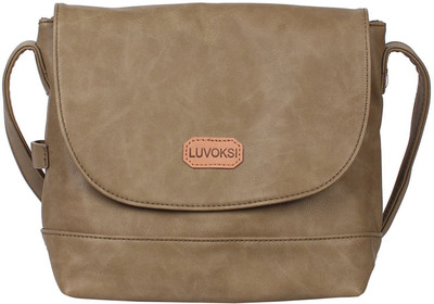 

Luvoksi Women Casual Khaki Leatherette Sling Bag