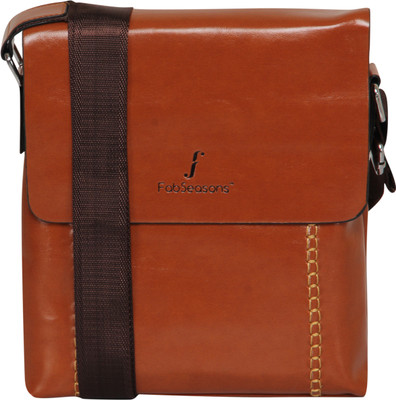 

FabSeasons Men Casual Tan PU Sling Bag