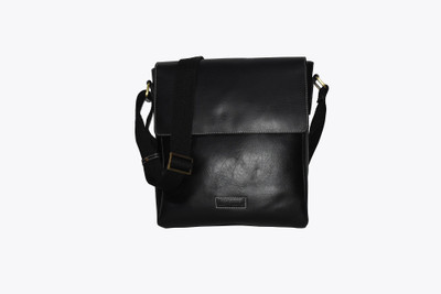 

Pellezzari Men Formal Black Genuine Leather Sling Bag