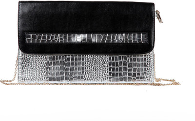 

Ketfight Women Casual Black, Silver PU Sling Bag
