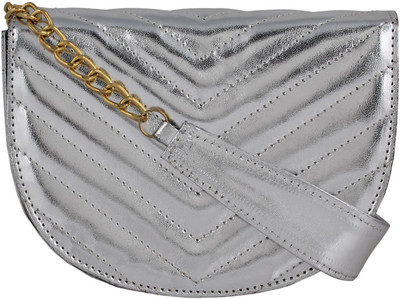 

Berrypeckers Women Casual Silver PU Sling Bag