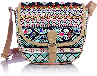 

Shaun Design Women Multicolor Cotton Sling Bag