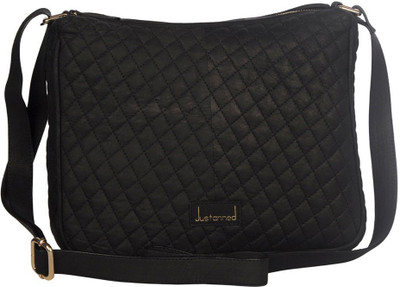 

Justanned Women Casual Black Genuine Leather Sling Bag