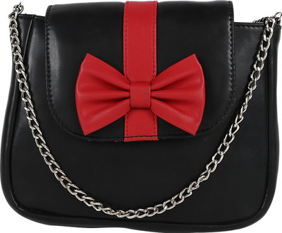 

Berrypeckers Women Casual Black, Red PU Sling Bag