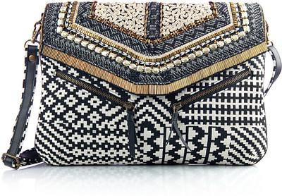 

Shaun Design Women Black, White Cotton Sling Bag