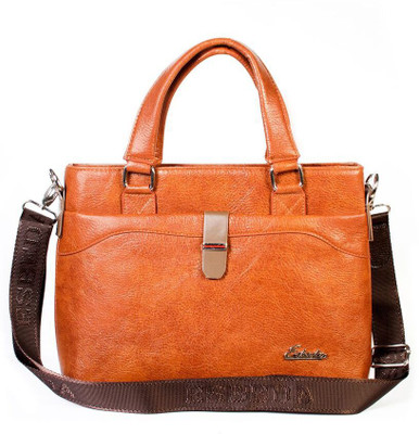 

Esbeda Men Formal Tan PU Sling Bag