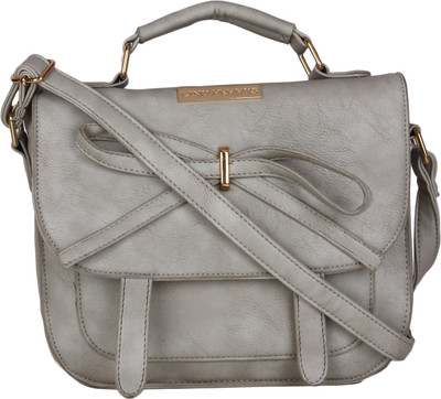 

Lino Perros Women Grey Leatherette Sling Bag