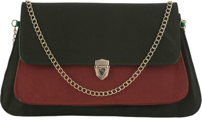 

Fantosy Women Casual Green PU Sling Bag