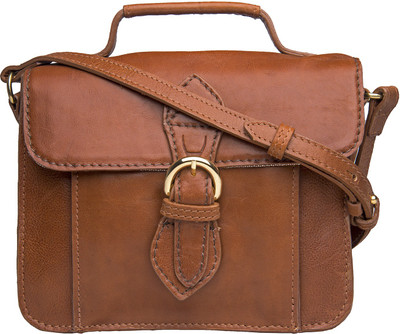 

Hidesign Women Formal Tan Genuine Leather Sling Bag