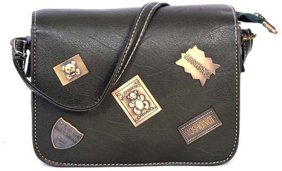 

Bags Craze Women Casual Green PU Sling Bag