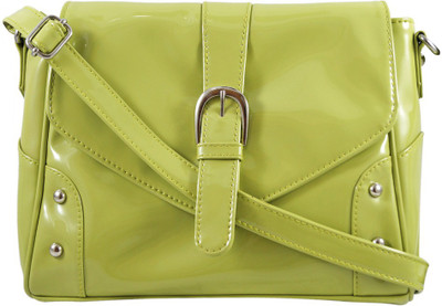 

Peacock Women Casual Green PU Sling Bag