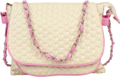 

Cottage Accessories Women White PU Sling Bag