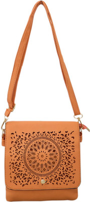 

Heels & Handles Women Casual Orange PU Sling Bag