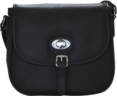 

La Roma Women Formal Black Genuine Leather Sling Bag