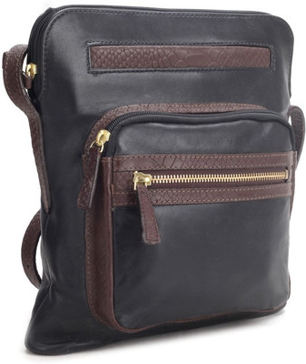 

Hidesign Women Formal Black Genuine Leather Sling Bag