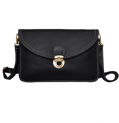 

Hawai Women Casual Black PU Sling Bag