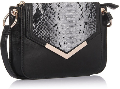 

Addons Women Casual Black PU Sling Bag