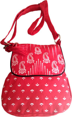 

Fly Angels Women Casual Red Canvas Sling Bag