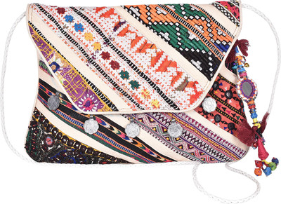 

Jewel Fab Art Women Casual Multicolor Cotton Sling Bag