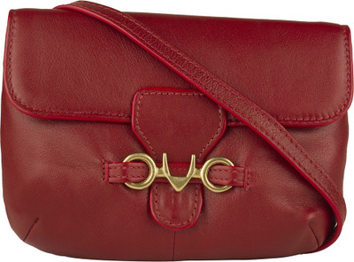 

Hidesign Women Formal Red Genuine Leather Sling Bag