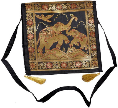 

Maitri Women Casual Multicolor Brocade Sling Bag