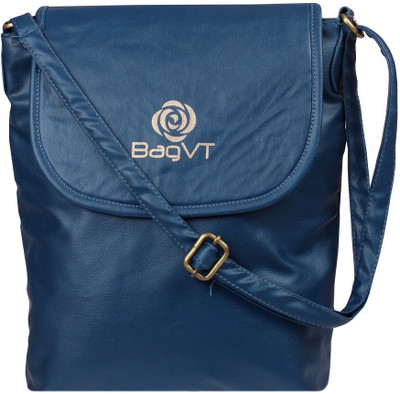 

The Intellect Bazaar Men & Women Casual Blue PU Sling Bag