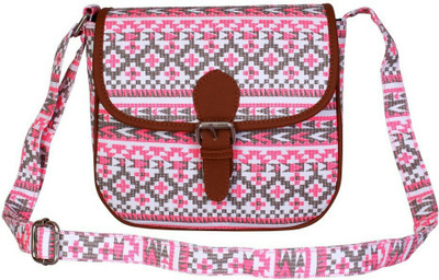 

Ayeshu Girls Pink Canvas Sling Bag