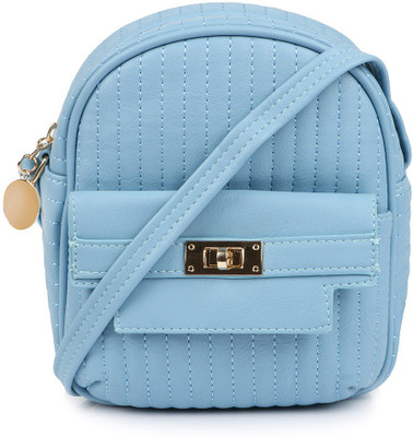 Cappuccino Women Casual Blue Leatherette Sling Bag