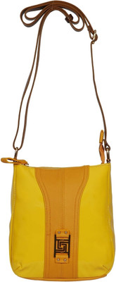 

Lavie Women Casual Yellow PU Sling Bag