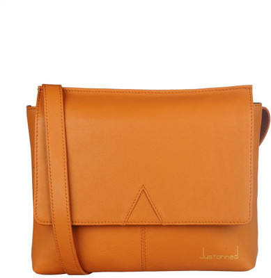 

Justanned Women Formal Tan Genuine Leather Sling Bag