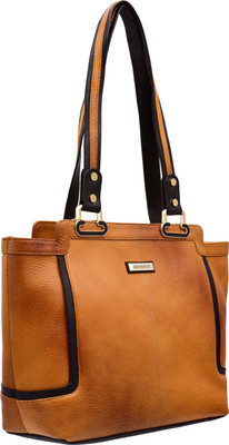 

JFL - Jewellery for Less Women Formal Tan Genuine Leather Shoulder Bag
