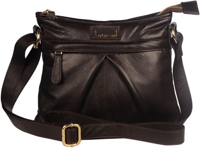 

Justanned Women Casual Brown Genuine Leather Sling Bag