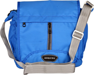 

Aoking Men Casual Blue Nylon Sling Bag