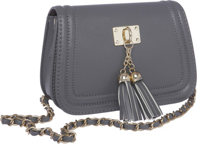 

Fur Jaden Women Casual Grey PU Sling Bag