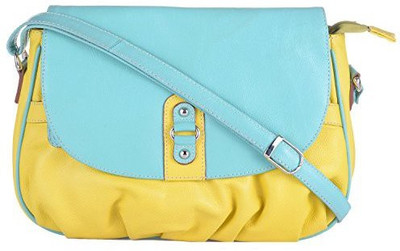 Euphoria Girls Formal Yellow Leatherette, Nylon Sling Bag