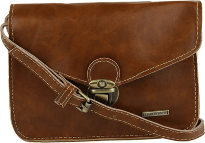 

Lino Perros Women Casual Brown Leatherette Sling Bag