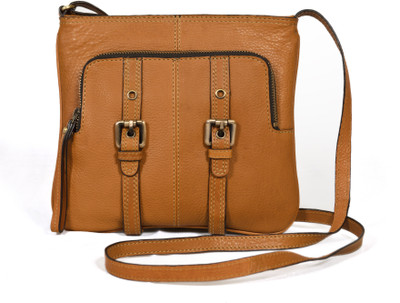 

Sophia Visconti Women Casual Yellow Genuine Leather Sling Bag