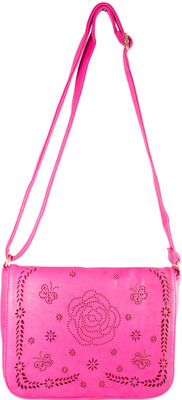 

Heels & Handles Women Casual Pink Leatherette, PU Sling Bag