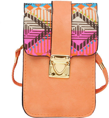 

Hawai Women Evening/Party Orange PU Sling Bag