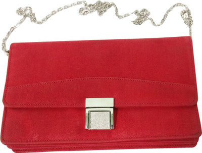 

Essart Women Casual Red PU Sling Bag