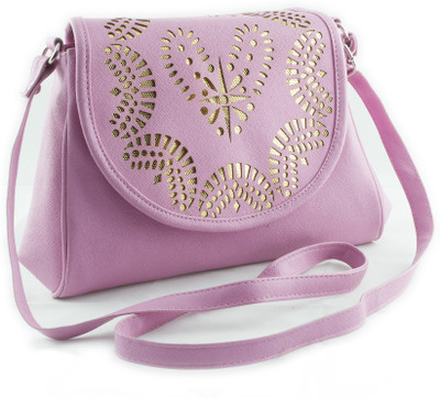 

Voaka Women Casual Pink Leatherette Sling Bag