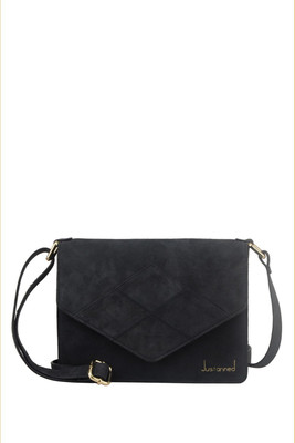 Justanned Women Formal Blue Genuine Leather Sling Bag