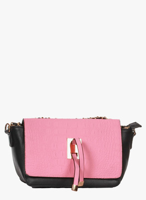 

Kalon Women Casual Pink PU Sling Bag