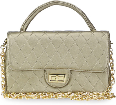 

Amperstyle Women Evening/Party Grey PU Sling Bag