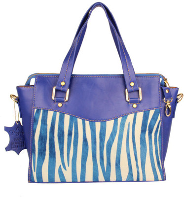 

pingooz Women Casual Blue Genuine Leather Tote